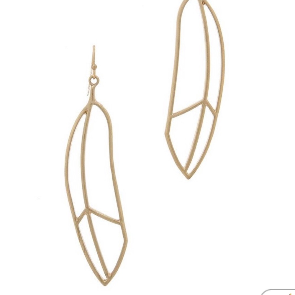 Metal drop earring